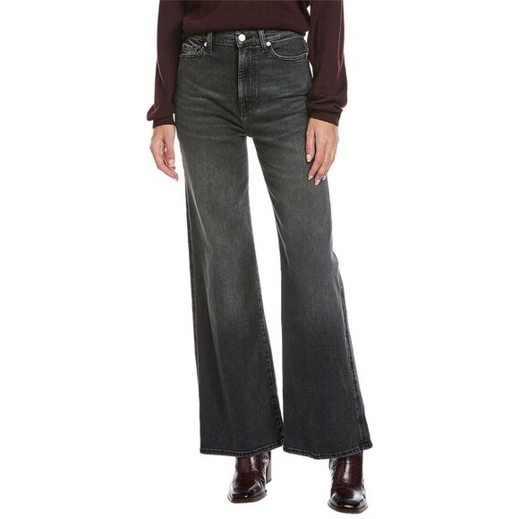 7 For All Mankind Denim - 7 For All Mankind Womens  Ultra High-Rise Bottomline Wide Leg Jean